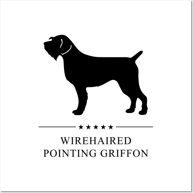 Wirehaired Pointing Griffon Black Silhouette Wall Art by millersye